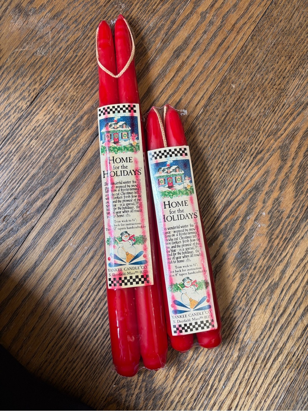 HTF Vintage Yankee Candle tapers Home for the Holidays